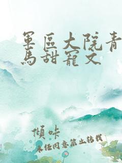 军区大院青梅竹马甜宠文