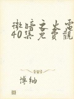 微暗之火电视剧40集免费观看完整版