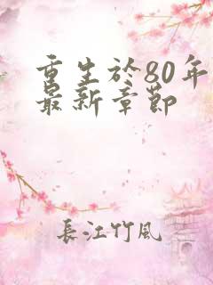 重生于80年代最新章节