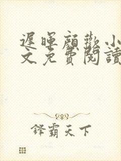 迟晖颜欢小说全文免费阅读最新章节