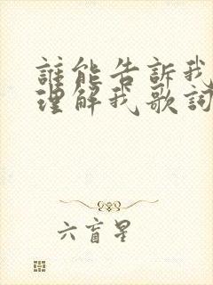 谁能告诉我谁能理解我歌词是什么歌