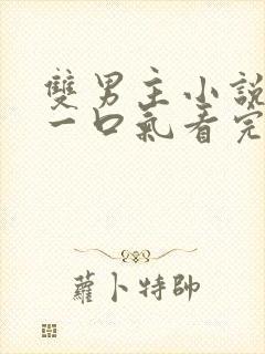 双男主小说推文一口气看完