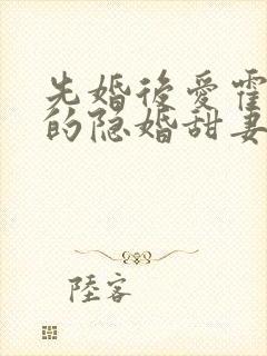 先婚后爱霍先生的隐婚甜妻大结局?