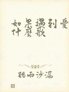 如果遇到爱的人什么歌