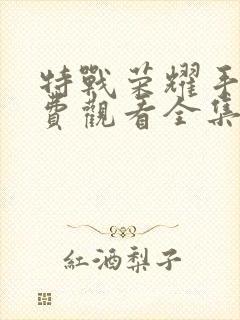 特战荣耀手机免费观看全集电视剧