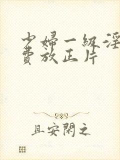 少妇一级淫片免费放正片