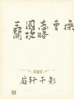 三国志曹操传每关攻略