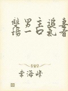 双男主追妻火葬场一口气看完