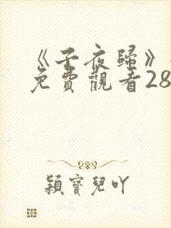 《子夜归》全集免费观看28