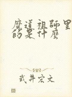 魔道祖师里面讲的是什么