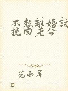 不想离婚该如何挽回老公