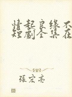 情起良缘不可窃短剧全集在线播放