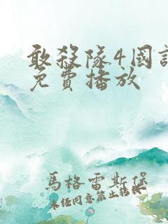 敢杀队4国语版免费播放