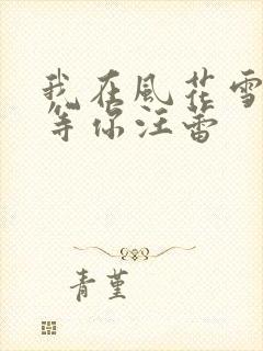 我在风花雪月里等你汪蕾
