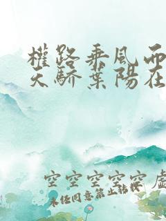 权路乘风而起化天骄叶阳在线全文阅读