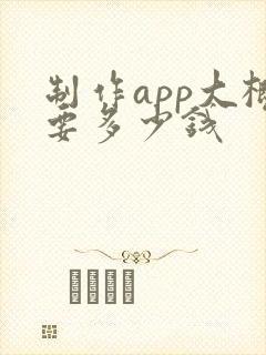 制作app大概要多少钱