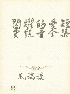 闪耀的爱短剧免费观看全集