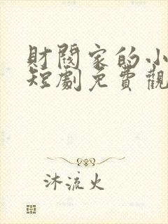 财阀家的小儿子短剧免费观看