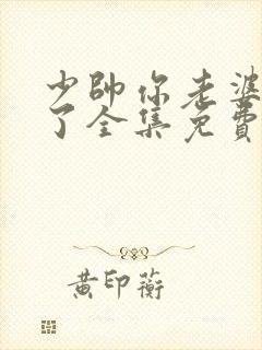 少帅你老婆又跑了全集免费播放