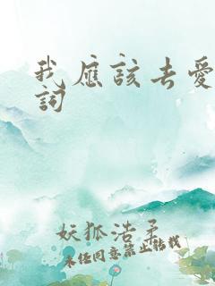 我应该去爱你歌词