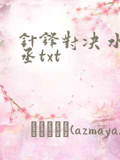 针锋对决 水千丞txt