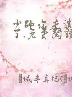 少帅你老婆又跑了.免费阅读