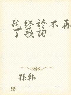 我终于不再爱你了歌词