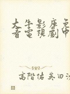 大牛影库免费观看电视剧中文版