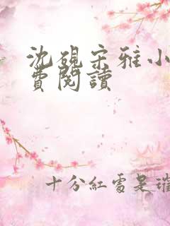 沈砚宋雅小说免费阅读