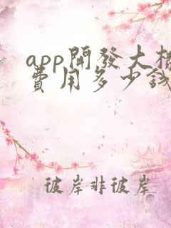 app开发大概费用多少钱