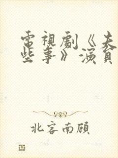 电视剧《夫妻那些事》演员