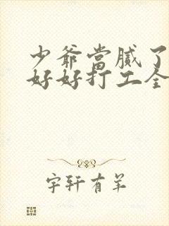 少爷当腻了只想好好打工全集免费