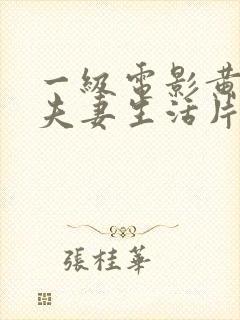 一级电影黄色的夫妻生活片