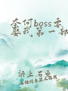 奈何boss要娶我第一部