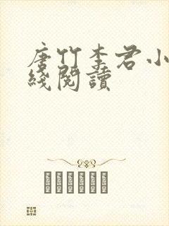 唐竹李君小说在线阅读