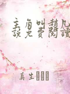 主角叫赵凡的小说免费阅读