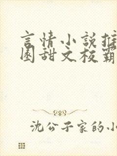 言情小说推荐校园甜文校霸