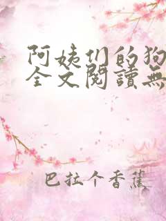 阿姨们的狗小说全文阅读无弹窗