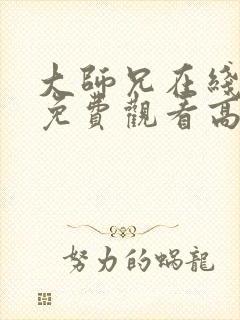 大师兄在线完整免费观看高清