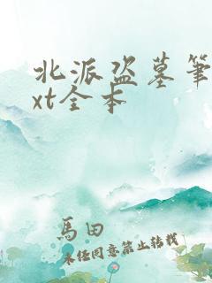 北派盗墓笔记txt全本