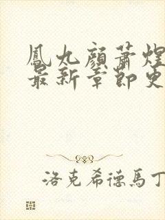 凤九颜萧煜小说最新章节更新免费阅读