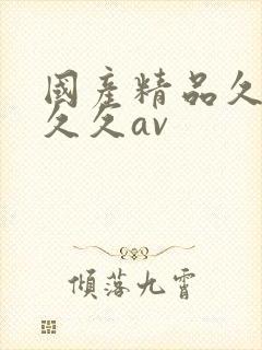 国产精品久久久久久av