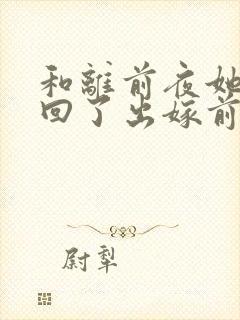 和离前夜她重生回了出嫁前