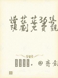 惜花芷36集电视剧免费观看