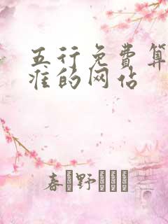 五行免费算命最准的网站