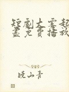 短剧大雾起爱意尽免费播放全集