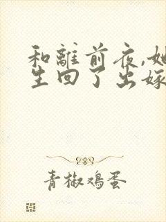 和离前夜,她重生回了出嫁前小说