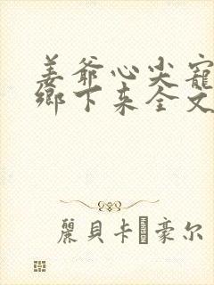 姜爷心尖宠她从乡下来全文免费阅读