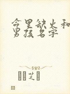 命里缺火和金的男孩名字