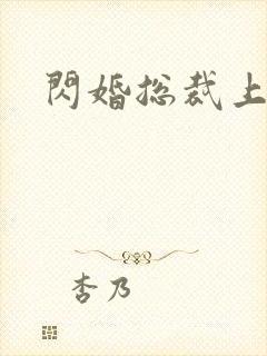 闪婚总裁上恋综